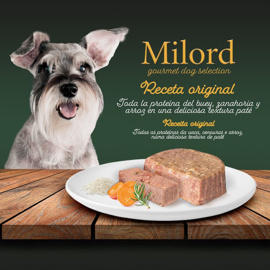 150 g Milord Puppy Buey y Zanahorias con Arroz en pat&eacute; tarrina, , large Imagen numero 2